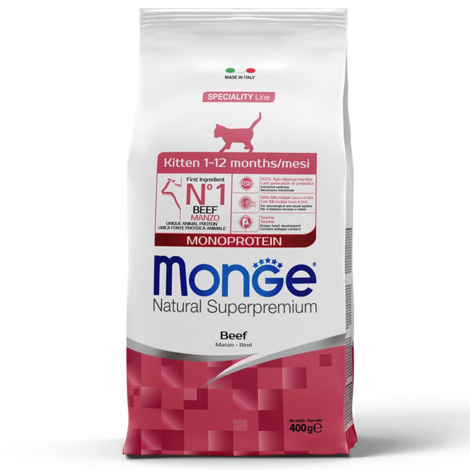 Monge Cat Monoprotein корм для котят с говядиной 400 гр.