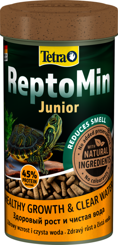 Tetra ReptoMin Junior  корм в виде палочек для молодых водных черепах 250 мл