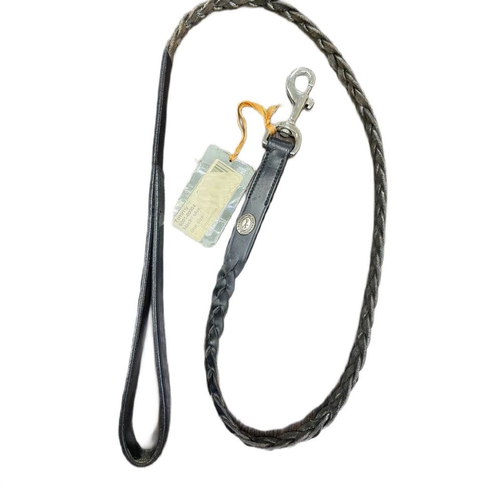 Schockemöhle Sport : Поводок Timmy для собак, кожа, цвет черный, серебряный, длина 102 см, ширина 15 мм, арт. 9001-00004