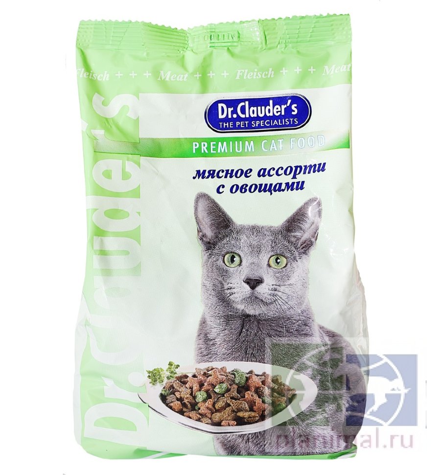Dr.Clauder's сухой корм для кошек мясное ассорти с овощами, 400 гр.