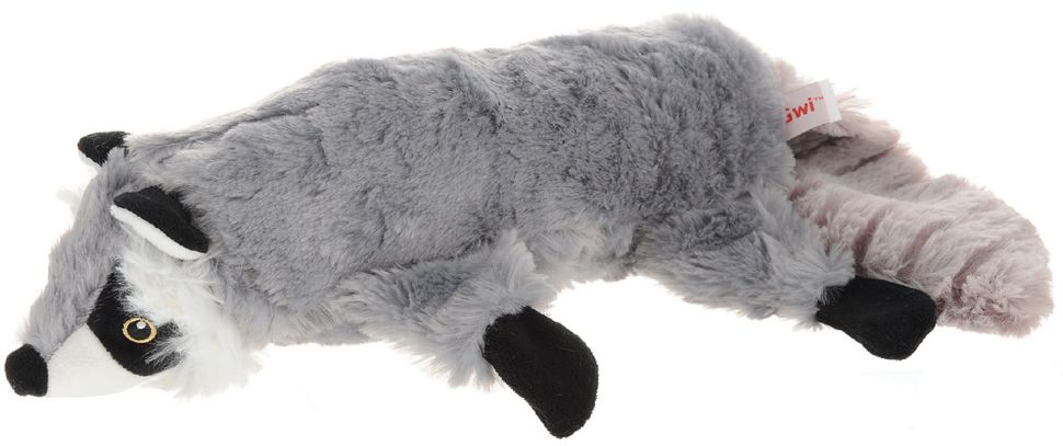 GiGwi Игрушка для собак Шкурка енота с бутылкой-пищалкой 51 см, CATCH & FETCH, 75270