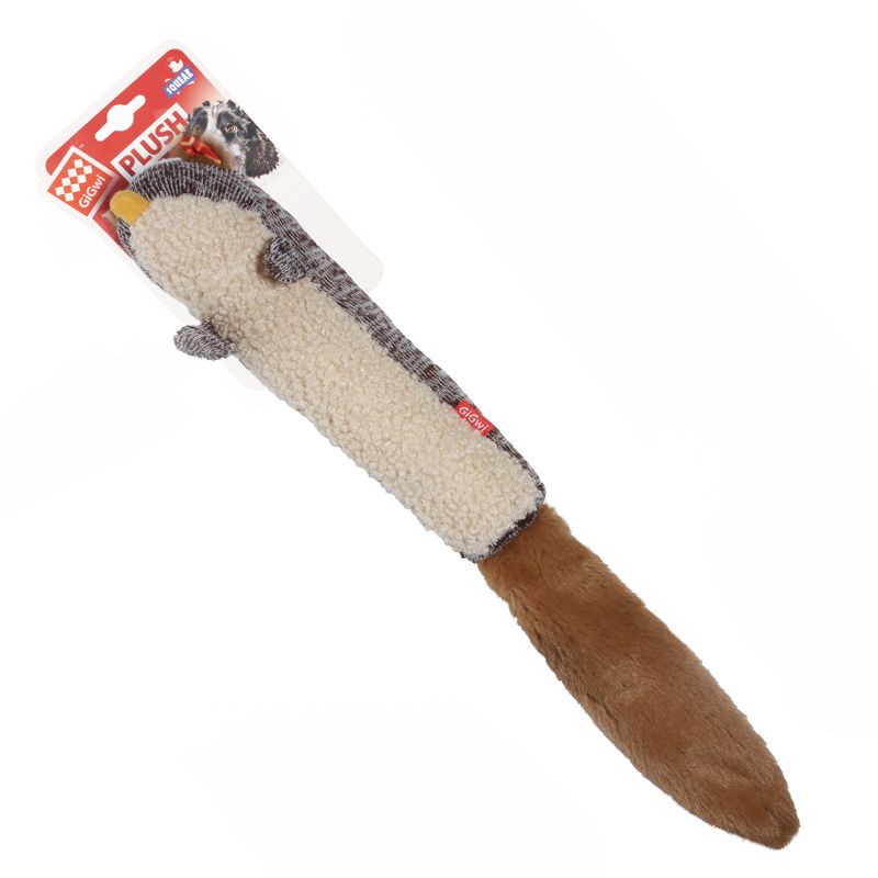 GiGwi Игрушка для собак  Белка с пищалкой 29 см, серия PLUSH FRIENDZ, 75309