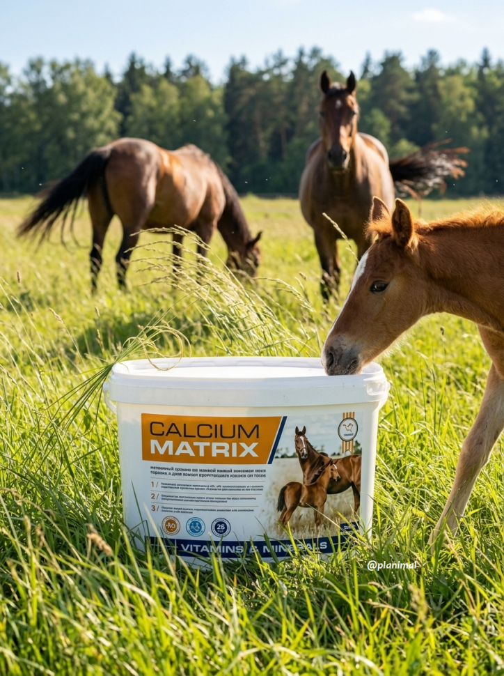 Пробио: Calcium Matrix / Кальциум Матрикс, 5,4 кг добавка для молодых лошадей, кобыл и жеребят