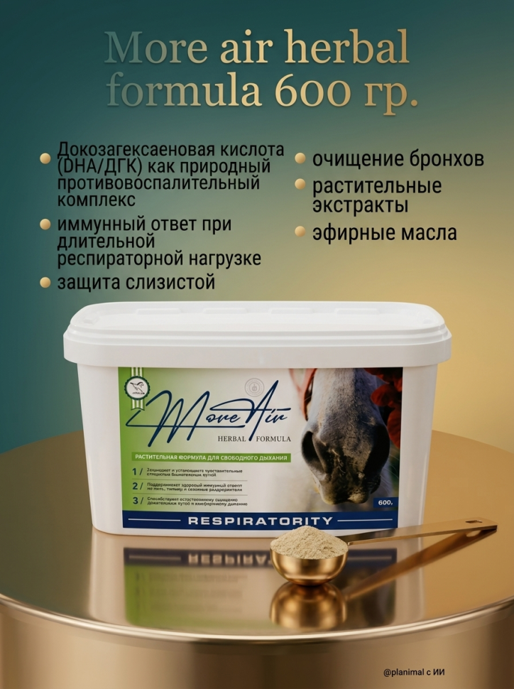 Пробио: More air herbal formula растительная формула для свободного дыхания для лошадей, 600 гр.