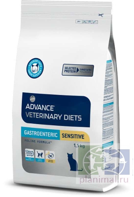 Advance диета для кошек с заболеваниями желудочно-кишечного тракта Gastroenteric sensitive, 1,5 кг