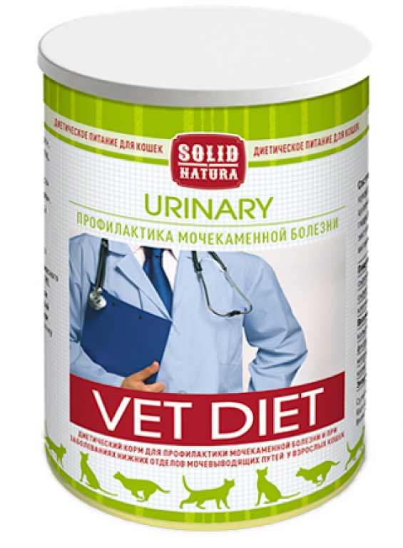 Solid Natura Vet Urinary диета для кошек влажная, 340 гр.