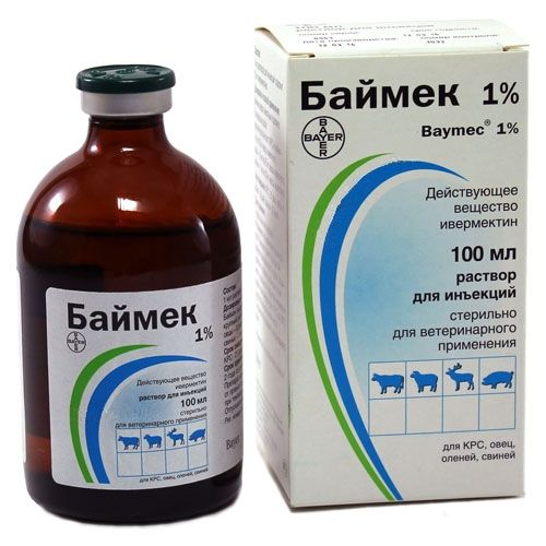 Bayer: Баймек 1%, ивермектин, раствор для инъекций, 100 мл