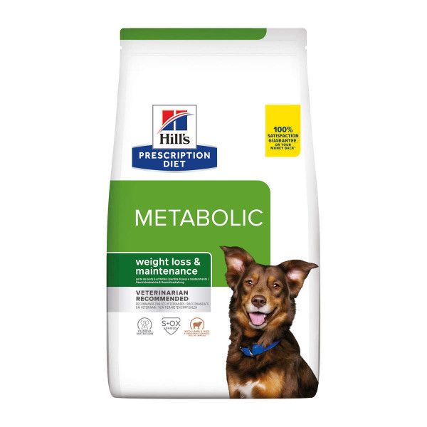 Hill's: Dog METABOLIC WEIG, диета для собак, контроль и коррекция веса, ягненок, 1,5 кг