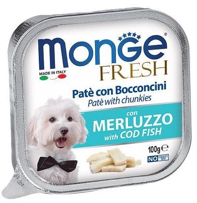 Monge Dog Fresh консервы для собак треска 100 гр.