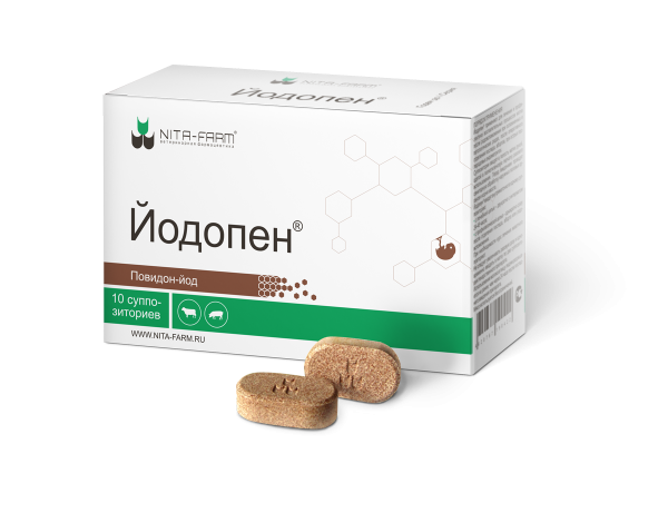 Nita Farm: Йодопен, пенообразующий суппозиторий, для внутриматочного введения, 5 блистеров по 2 суппозитория