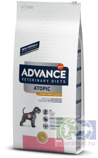 Advance диета для собак при дерматозах и аллергии Atopic, 12 кг