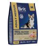 Brit: Premium Сухой корм с курицей для взрослых собак средних пород Dog Adult Medium, 3 кг