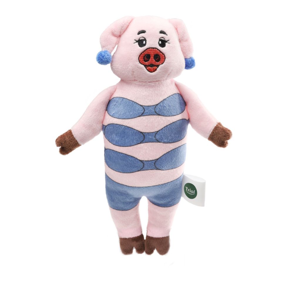 Triol: СоюзМультФильм НУ, ПОГОДИ! Игрушка Свинка в купальнике, мягкая, розовый, голубой, 24 см, 12141304