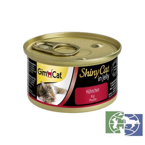 Gimpet ShinyCat цыпленок в желе консервы для кошек, 70 гр.