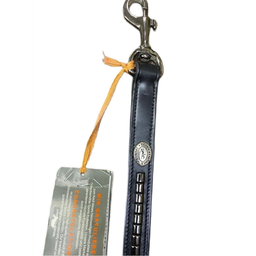 Schockemöhle Sport : Поводок Jerry для собак, кожа, цвет черный, металлик, длина 102 см, ширина 15 мм, арт. 9001-00003