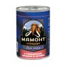 Мамонт: Стандарт Говядина с сердцем и легким, консервы для взрослых собак всех пород, 340 гр