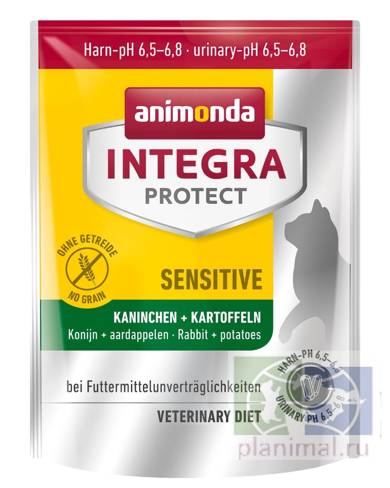 Animonda Integra Protect Cat Sensitive Rabbit & Potatoes диета для взрослых кошек при пищевой аллергии, 0,3 кг