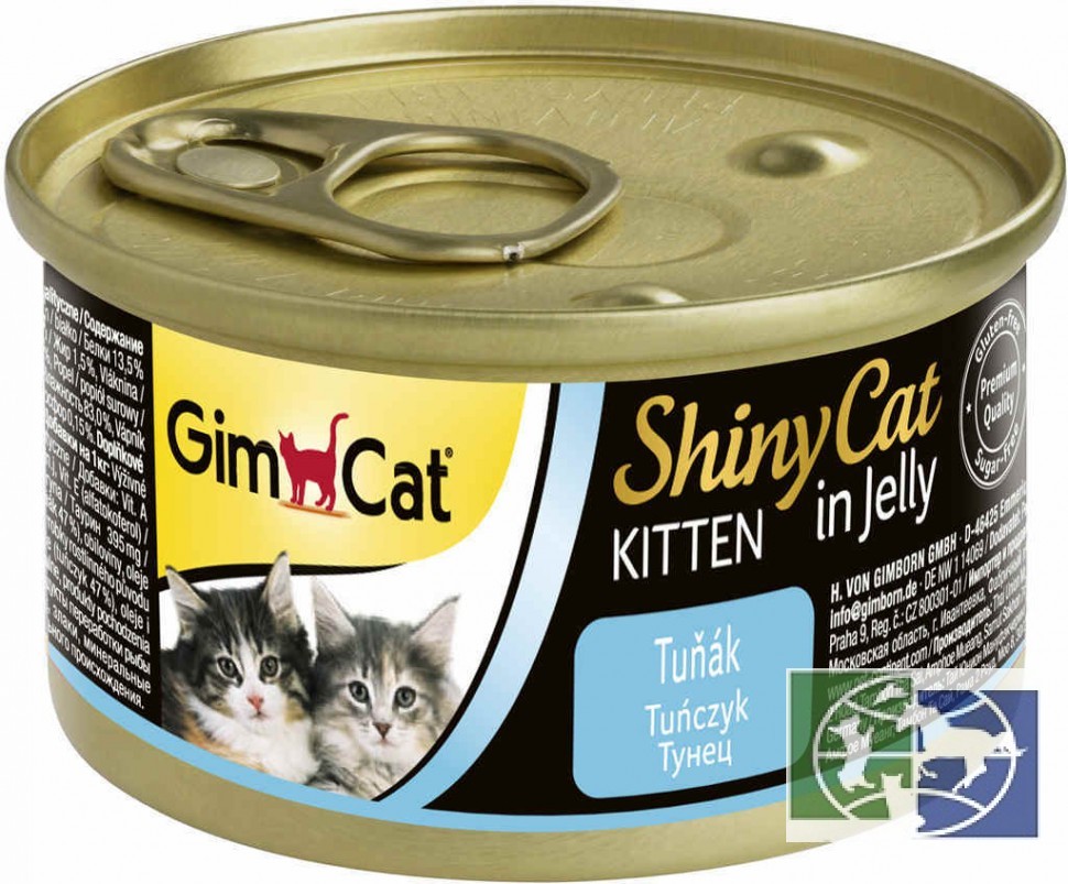 Gimpet Консервы Shiny Cat Kitten с тунцом для котят, 70 гр.