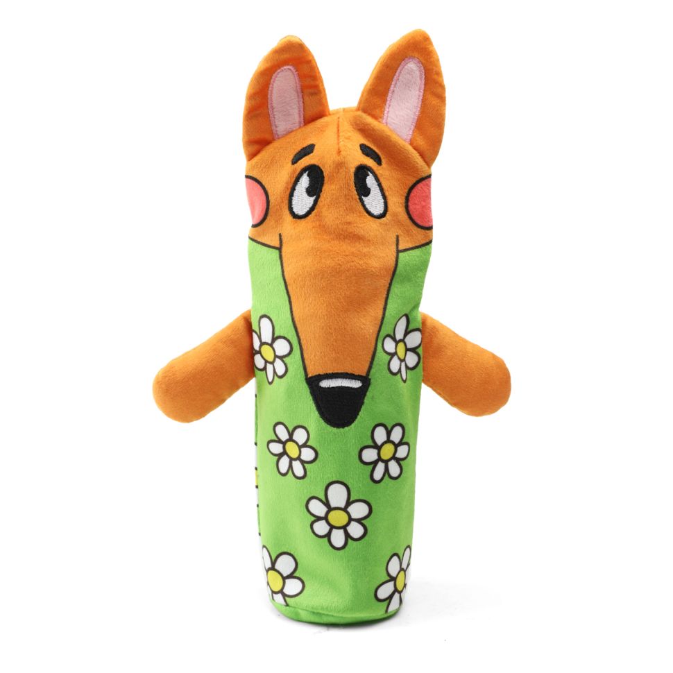 Triol: Игрушка мягкая для собак Лиса с бутылкой, 27 см, арт. 12141326