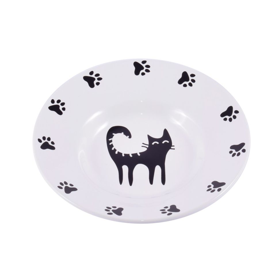 Mr.Kranch: КерамикАрт, миска керамическая, блюдце для кошек, белая, 140 мл 