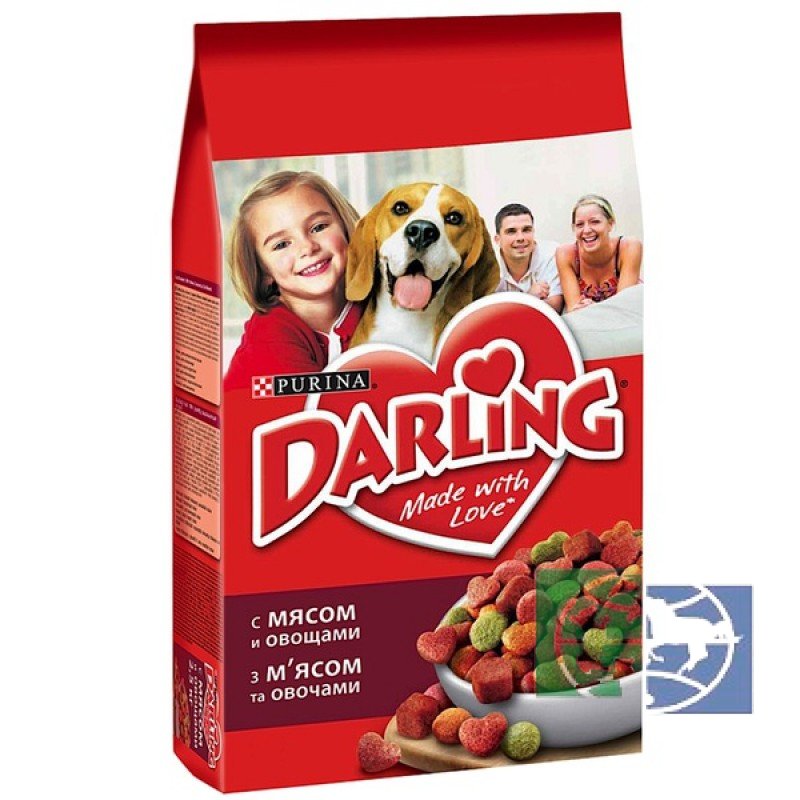 Сухой корм Purina Darling для собак всех пород, мясо с овощами, пакет, 2,5 кг