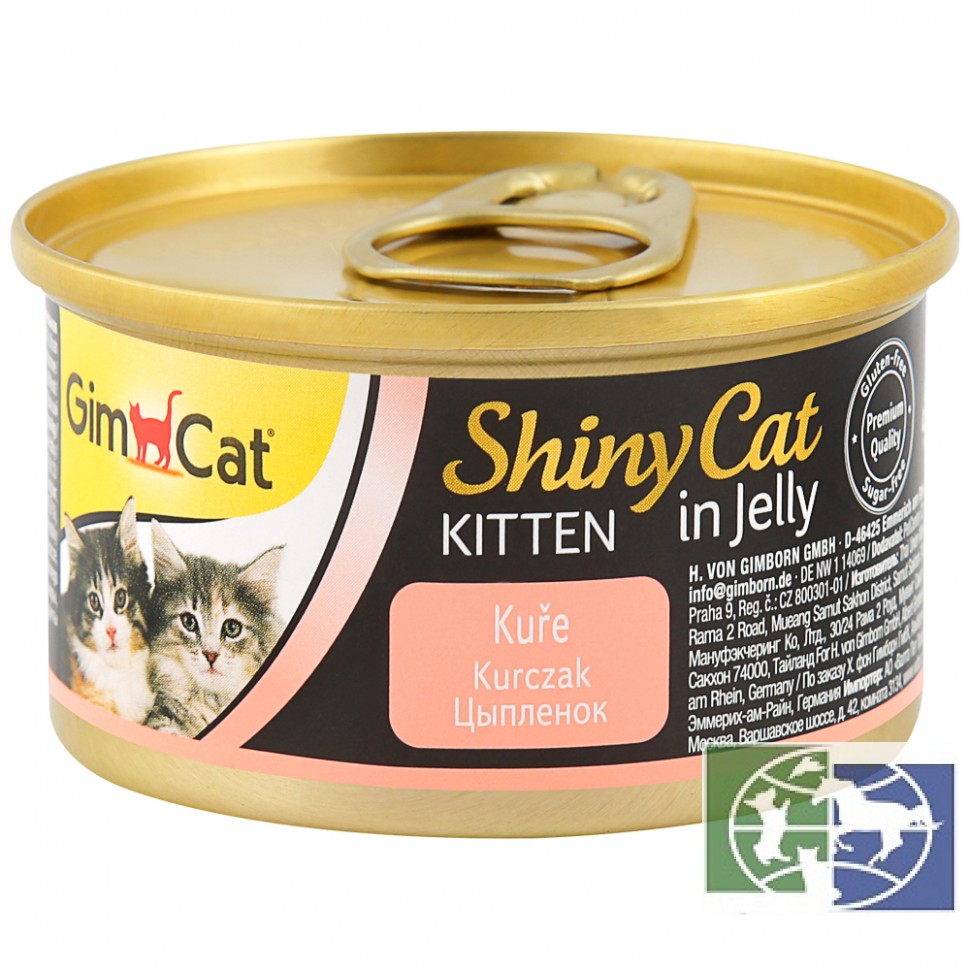 Gimpet Консервы Shiny Cat Kitten с цыпленком для котят, 70 гр.