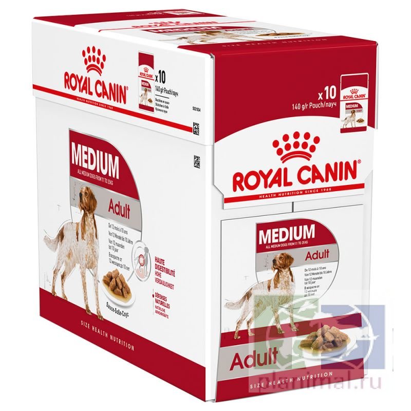 Royal Canin Medium Adult кусочки в соусе для взрослых собак средних пород, 140 гр.