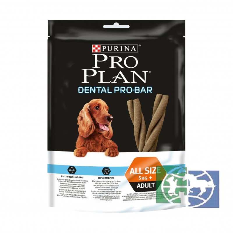Лакомство для собак Purina Pro Plan Dental ProBar для поддержания здоровья полости рта, 150 гр.