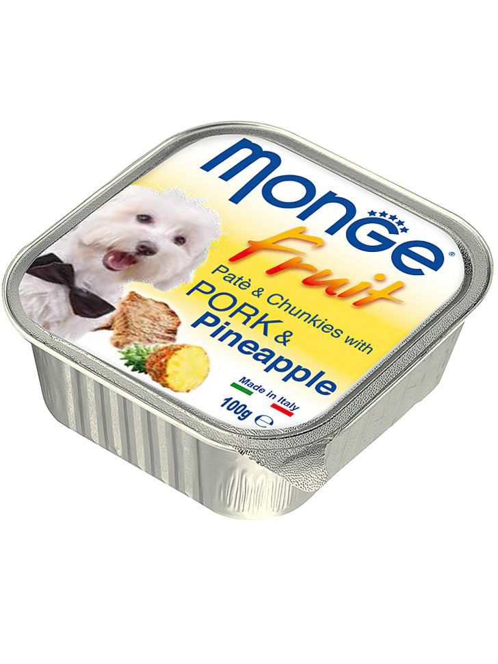 Monge Dog Fruit консервы для собак свинина с ананасом 100 гр.