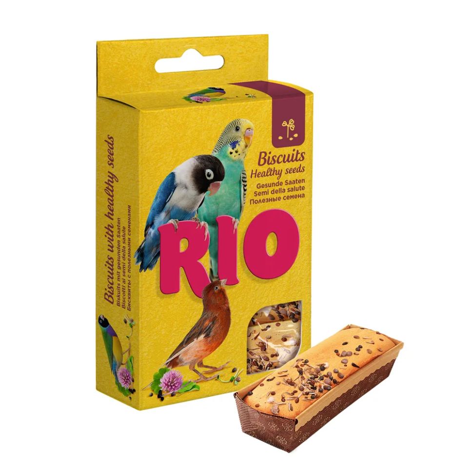 RIO: Бисквиты для птиц с полезными семенами, 5 х 7 г