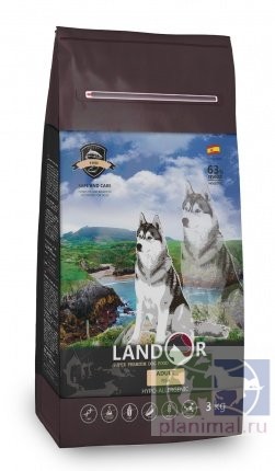 Landor ADULT DOG FISH&Rice, рыба с рисом для собак любой породы, 3 кг