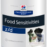 Hill's Dog z/d FOOD SENSITIVITIES консервы для взрослых собак при пищевых аллергиях, 370 гр.