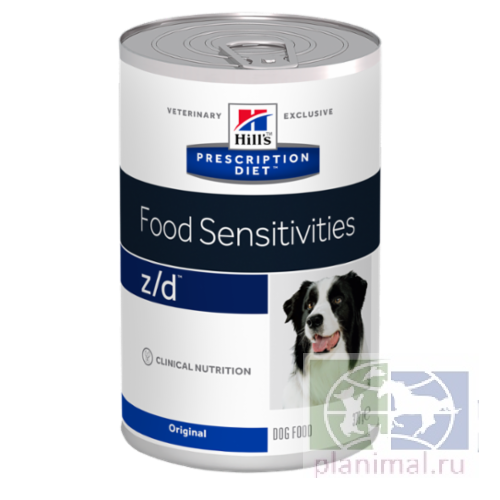Hill's Dog z/d FOOD SENSITIVITIES консервы для взрослых собак при пищевых аллергиях, 370 гр.