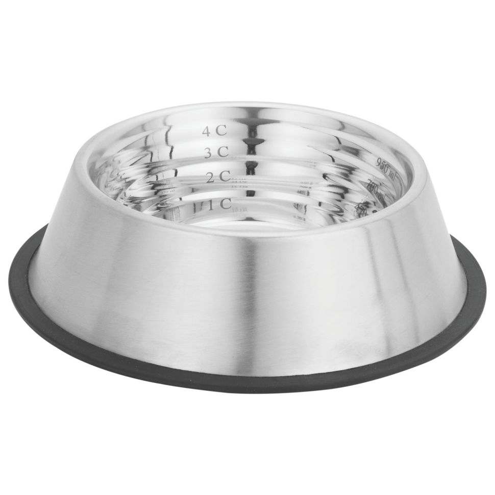 Mr.Kranch: Миска из нержавеющей стали, контроль объема порции, нескользящее основание,  900 мл