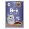 Brit: Premium, Пауч для взрослых кошек, Ассорти из птицы, в желе, 85 гр.