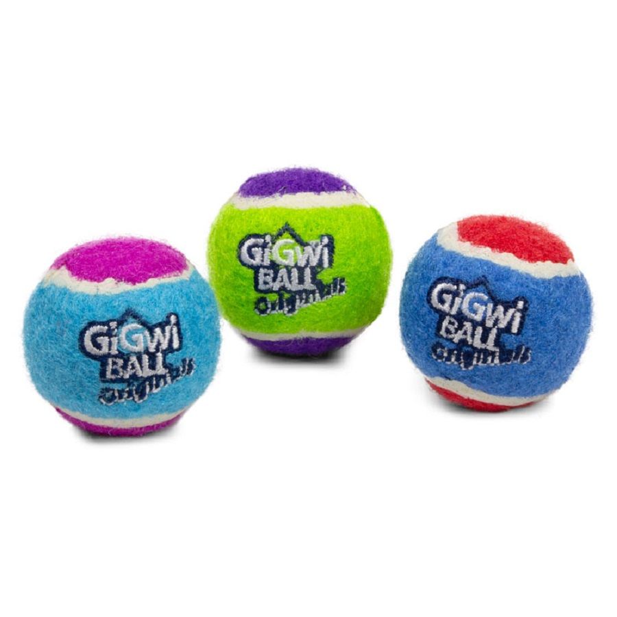 GiGwi Игрушка для собак Три мяча с пищалкой 8см, серия BALL Originals