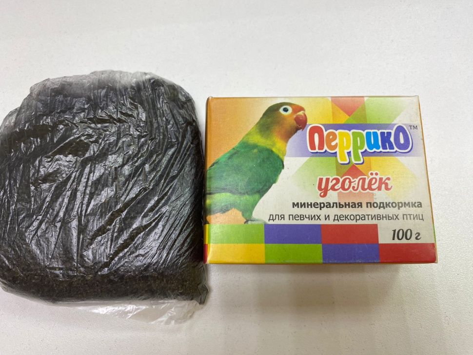 Эльф: Минеральная подкормка для певчих и декоративных птиц «Уголек» 100 гр. коробочка