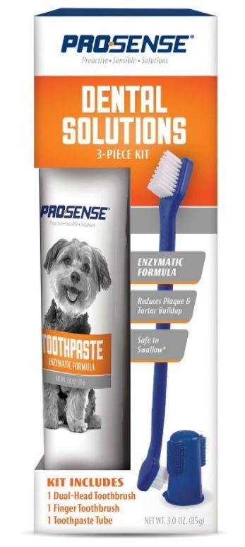 8in1: Pro-Sense Dental Starter Kit набор для ухода за зубами для собак: паста, щетка и щетка-напалечник