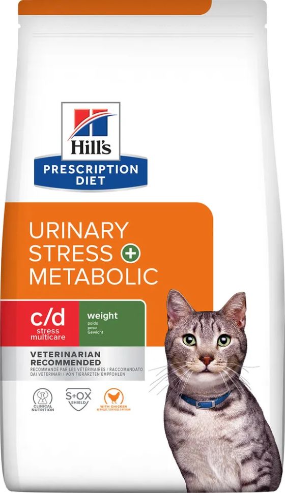 Hill's: Metabolic+Urinary+WEIGHT+STRESS, корм для взрослых кошек, для коррекции веса и МКБ, 1,5 кг
