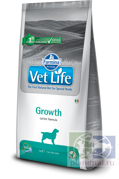 Vet Life Dog Growth диета для восстановления щенков с нарушением роста, для иммунитета, 2 кг