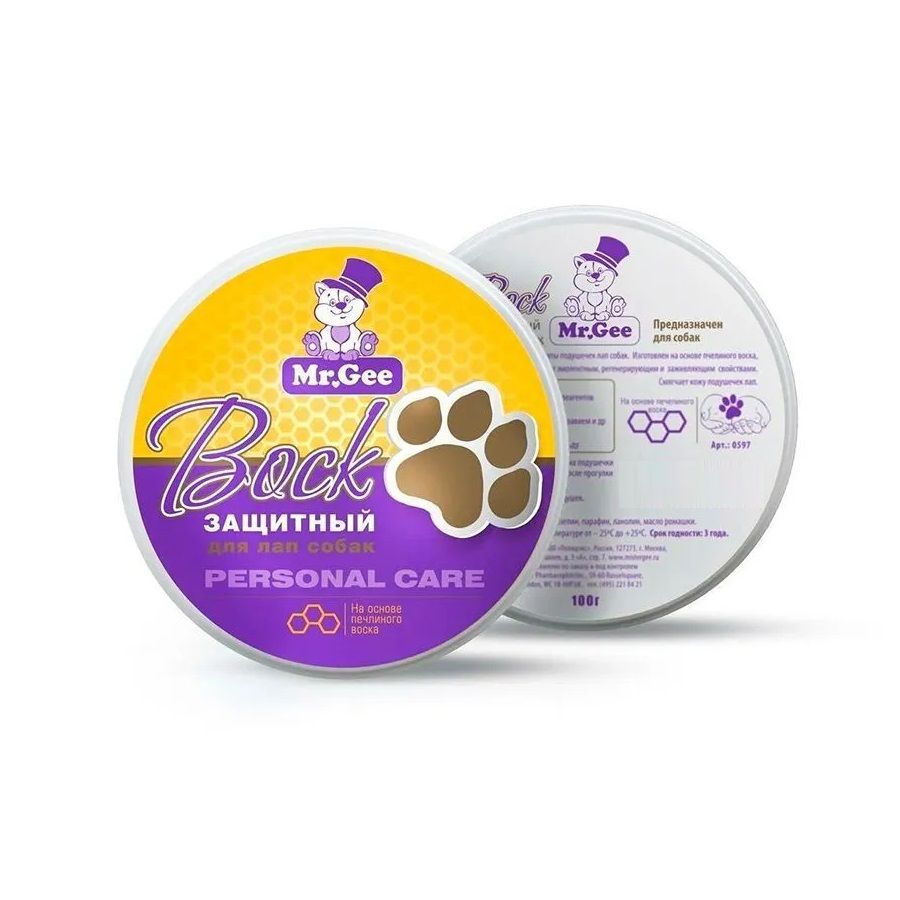 Polidex: Mr.Gee, Воск защитный, для лап собак, 100 гр