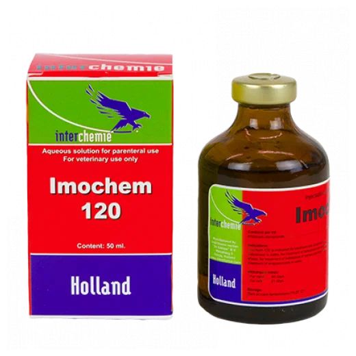 Interchemie: Имохем-120, для лечения бабезиозов (пироплазмоза) у домашних и сельхоз животных, 50 мл