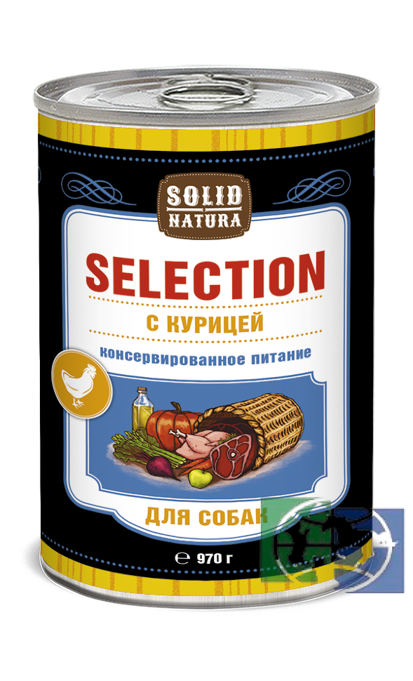 Solid Natura Selection консервы для собак Курица, 970 гр.