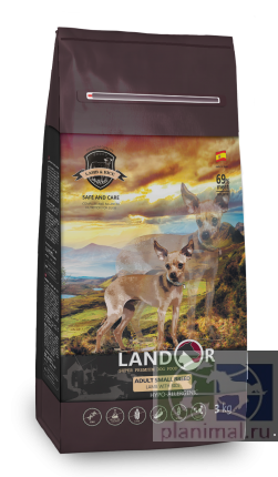 Landor ADULT SMALL BREED DOGS, LAMB WITH RICE, корм для собак  мелких пород, ягненок с рисом, 1 кг