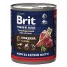 Brit Premium by Nature Консервы с говядиной и сердцем для взрослых собак всех пород, 850 гр.