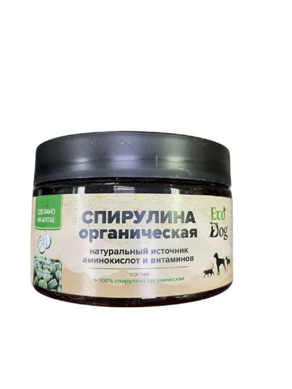 Идальго: Спирулина органическая ЭкоДог, витамины и 18 аминокислот для собак, таблетки, 150 гр.