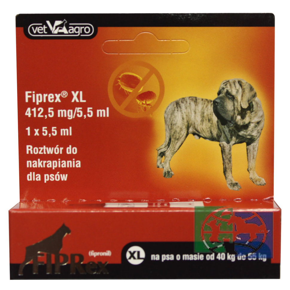 Vetagro: Фипрекс 75 спот-он капли д/собак 40 + кг (XL), 3 пип./уп., 1 пипетка