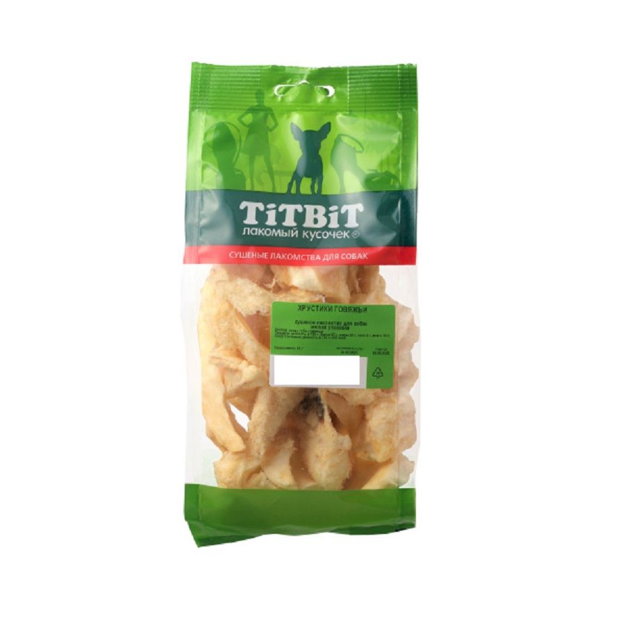TiTBiT: Хрустики говяжьи - мягкая упаковка, 65 гр.