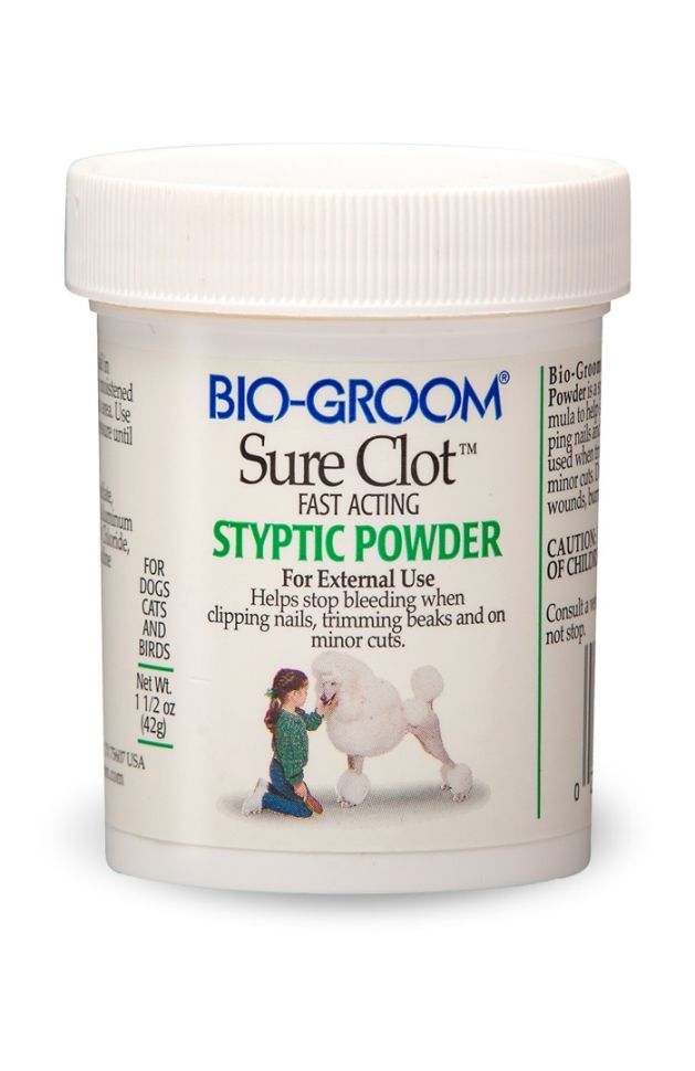 Bio-Groom: Sure Clot, кровоостанавливающая антисептическая пудра, 42 гр