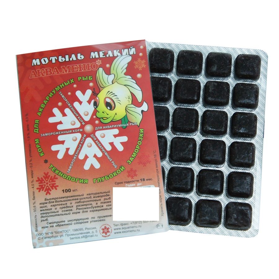 Аква Меню "Мотыль мелкий" 100 гр. свм корм для рыб (блистер)